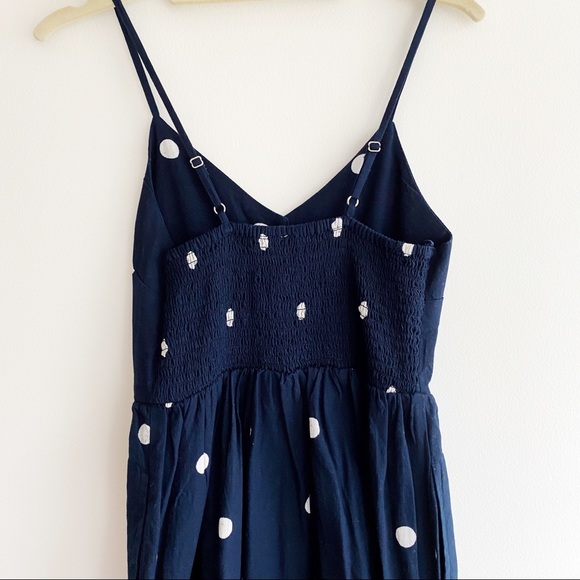 Japna Navy & White Dot Midi Dress - Junior Med - Picture 3 of 3